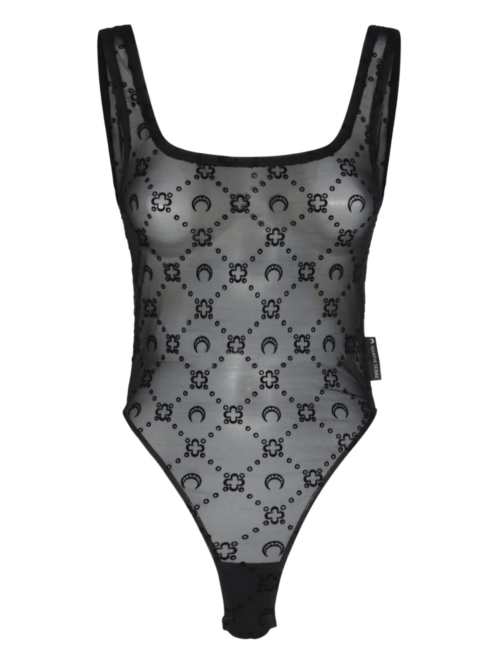 

Боди без рукавов Marine Serre, черный