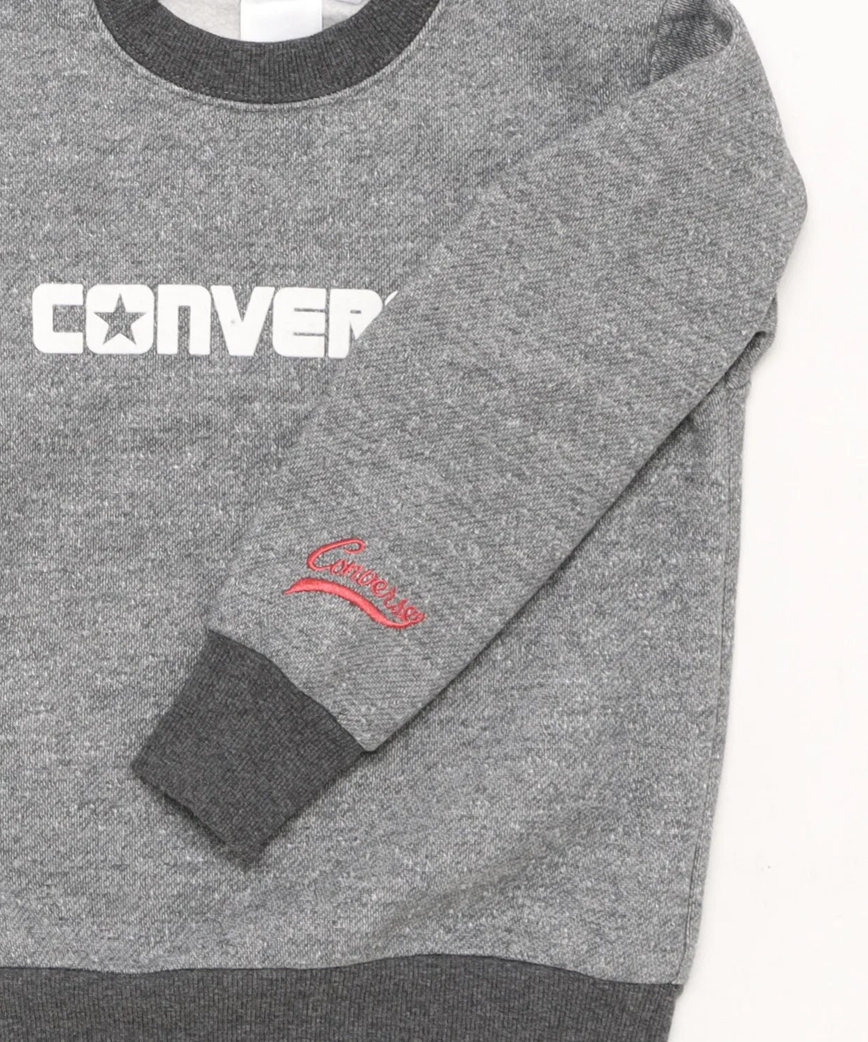 Толстовка с принтом Converse, серая, 110-130 см — фото 3