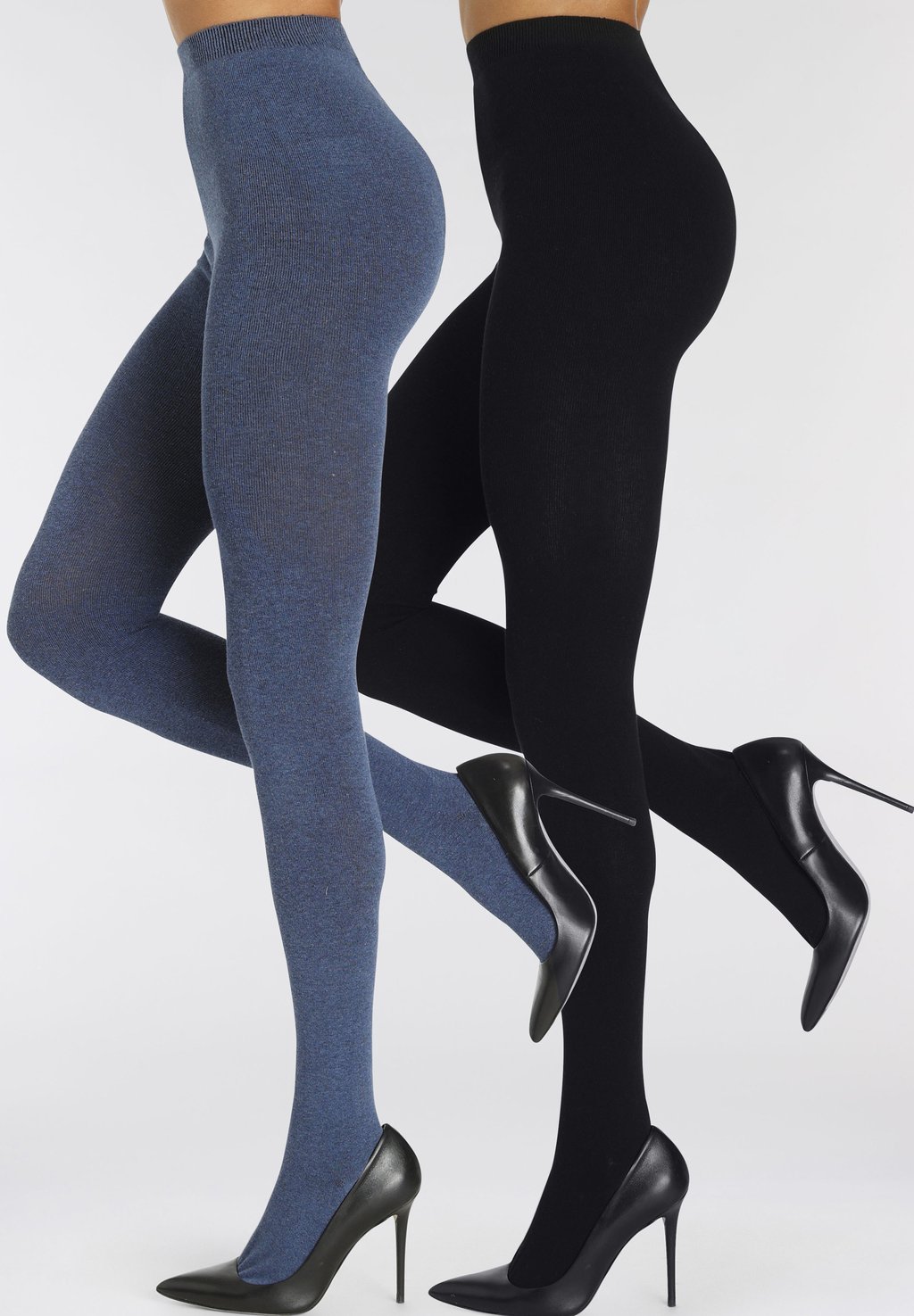 

Колготки 2 PACK LASCANA, цвет Jeans Meliert Schwarz