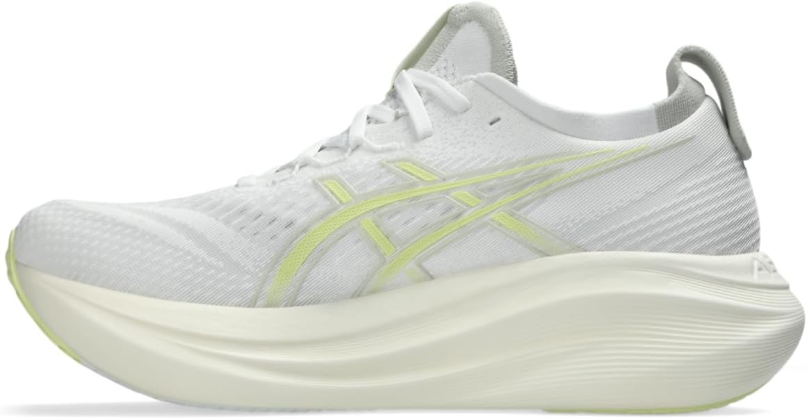 Мужские беговые кроссовки ASICS Gel-Nimbus 27, белый/желтый — фото 4