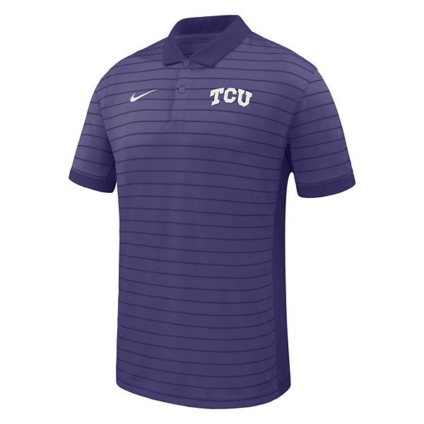 Мужская фиолетовая футболка TCU Horned Frogs 2025 Early Season Coaches Sideline Victory Stripe Performance Polo Nike — фото 3
