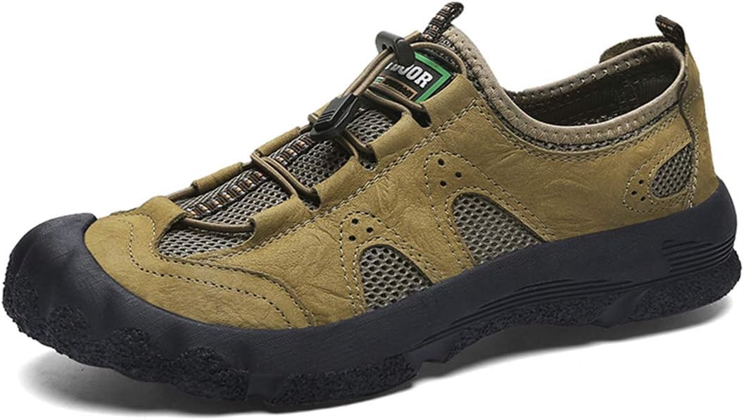 

Мужские походные кроссовки CHICLOVEY с закрытым носком, дышащие, ручной работы, спортивные, для ходьбы, хаки