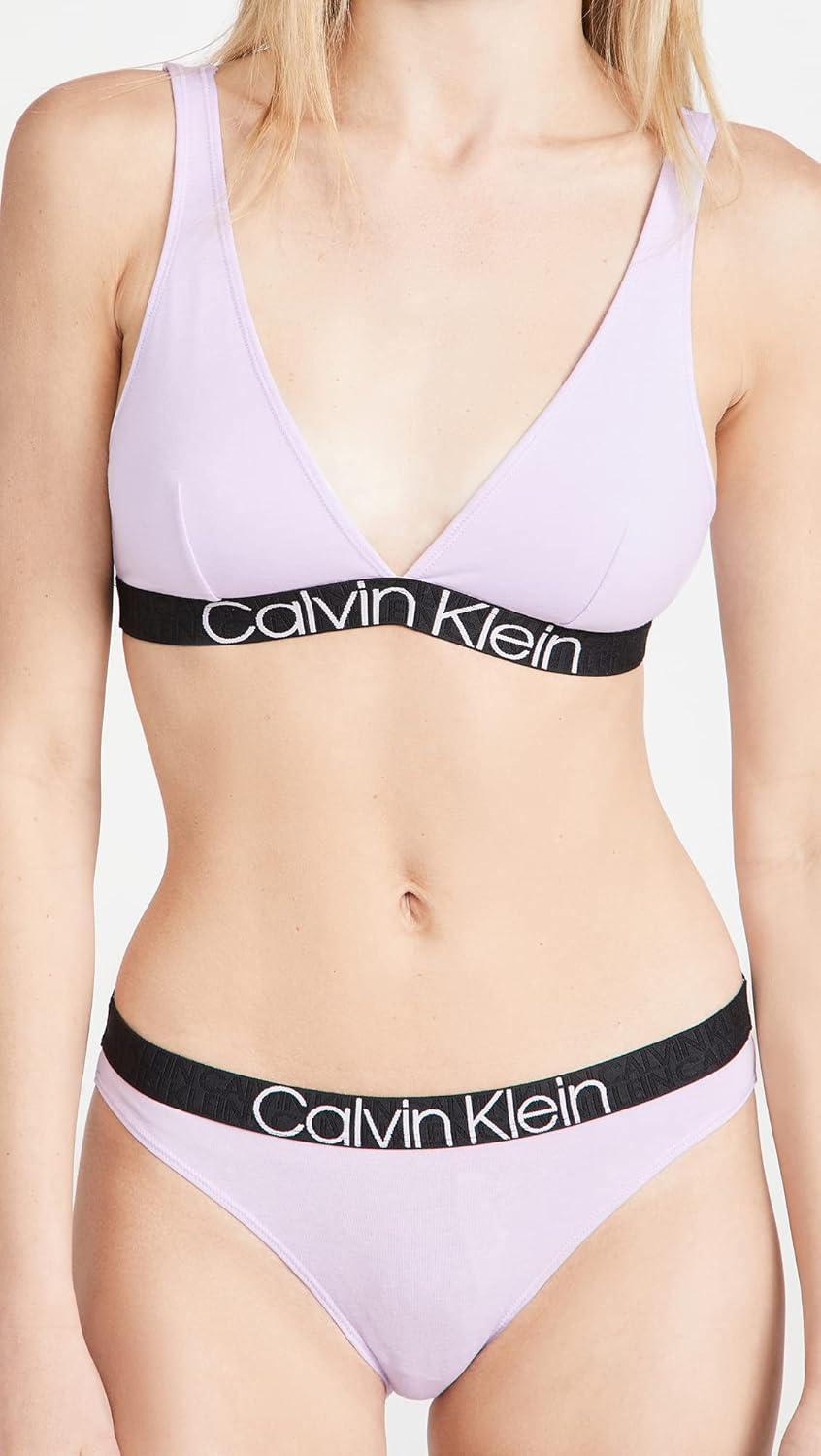 Calvin Klein Womens Reconsidered Comfort Unlined Triangle BraletteBra, Ambiant Lavendar — фото 2