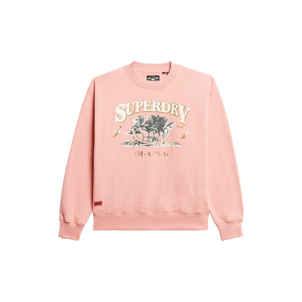 

Толстовка Superdry Travel Souvenir Loose, розовый