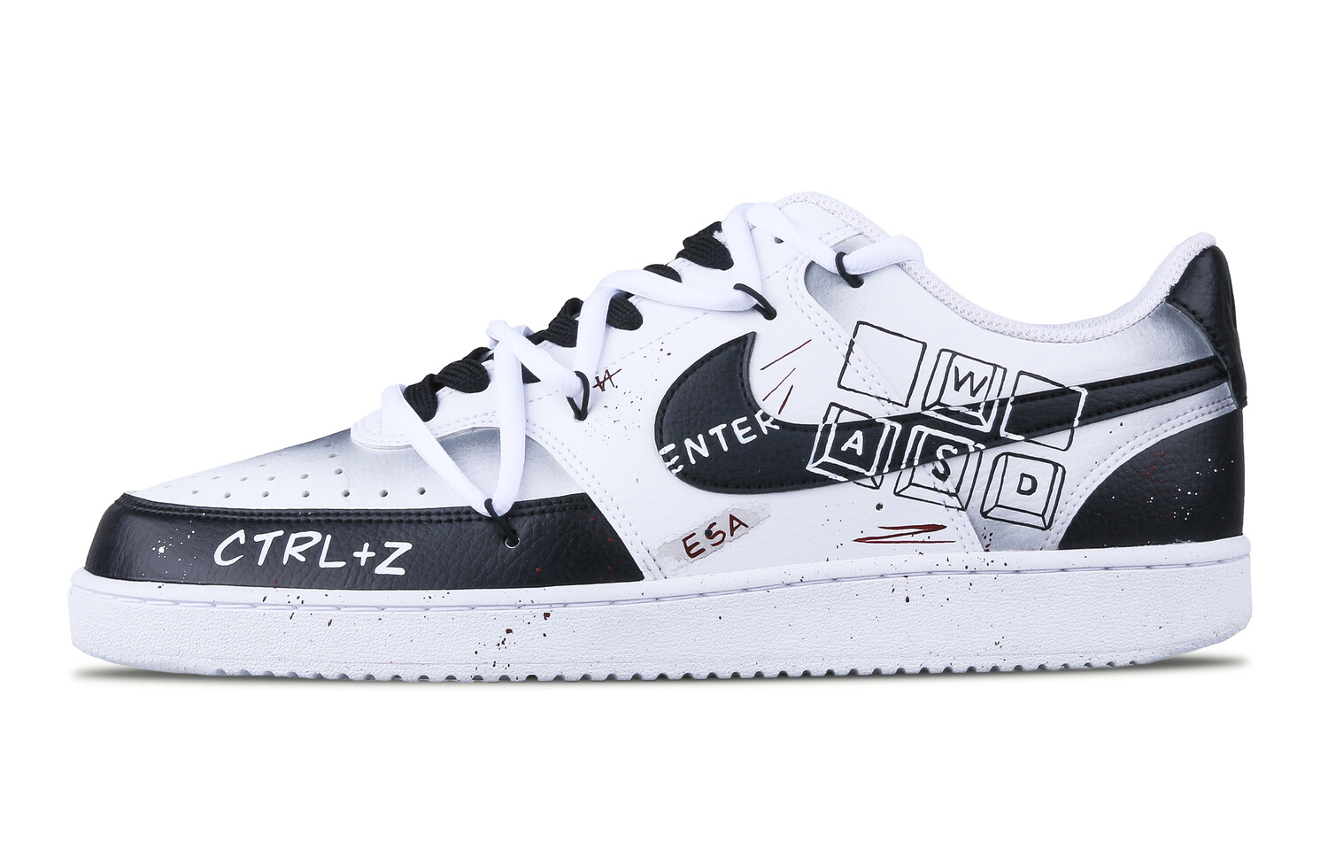 

Кроссовки Nike Court Vision 1 Skateboard Shoes Women's Low-Top White, Белый, Кроссовки Nike Court Vision 1 Skateboard Shoes Women's Low-Top White