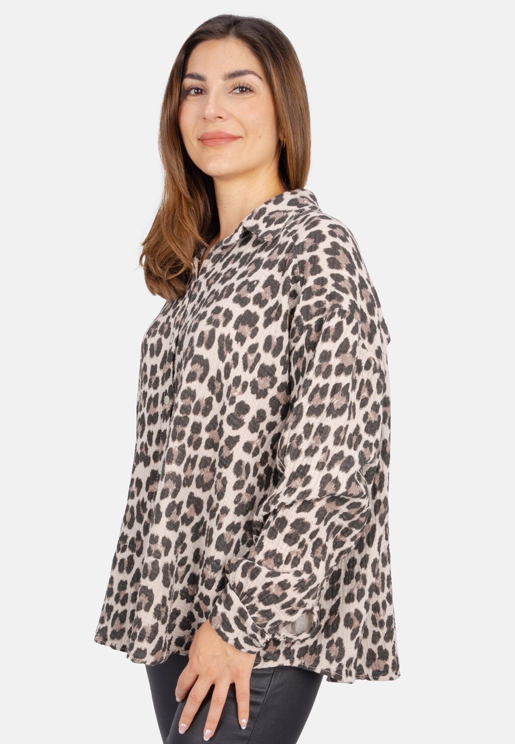 

Блузка на пуговицах LEO QUEEN MUSSELIN OVERSIZED Seasons of April, бежевый