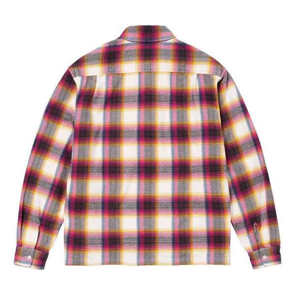 Рубашка shadow plaid flannel zip up shirt 'pink black white' Supreme, розовый — фото 2