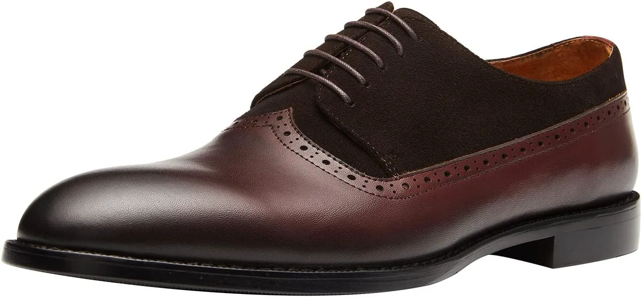 

Мужские оксфорды Santimon из кожи, деловые повседневные формальные туфли, броги с 날кальными носами, свадебные туфли для мужчин