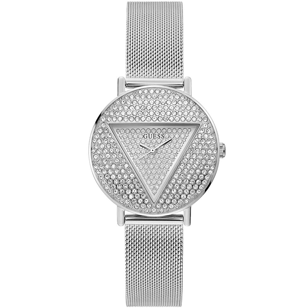 

Часы из серой нержавеющей стали Guess