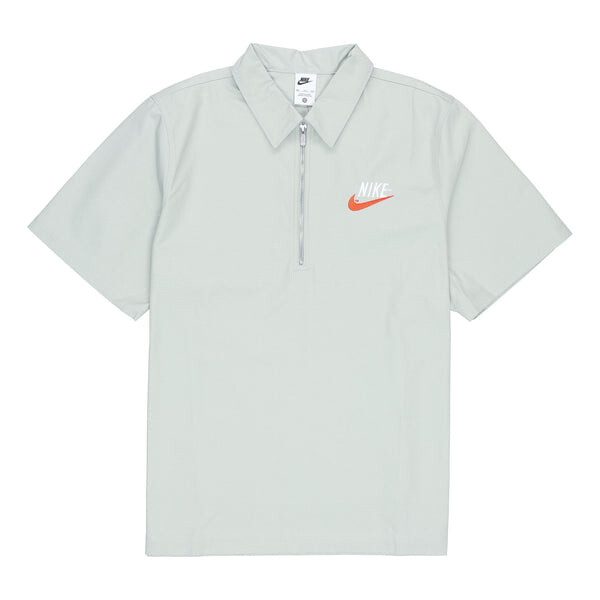 

Футболка Men's Nike Half Zipper Solid Color Short Sleeve Aqua Blue Polo Shirt, мультиколор