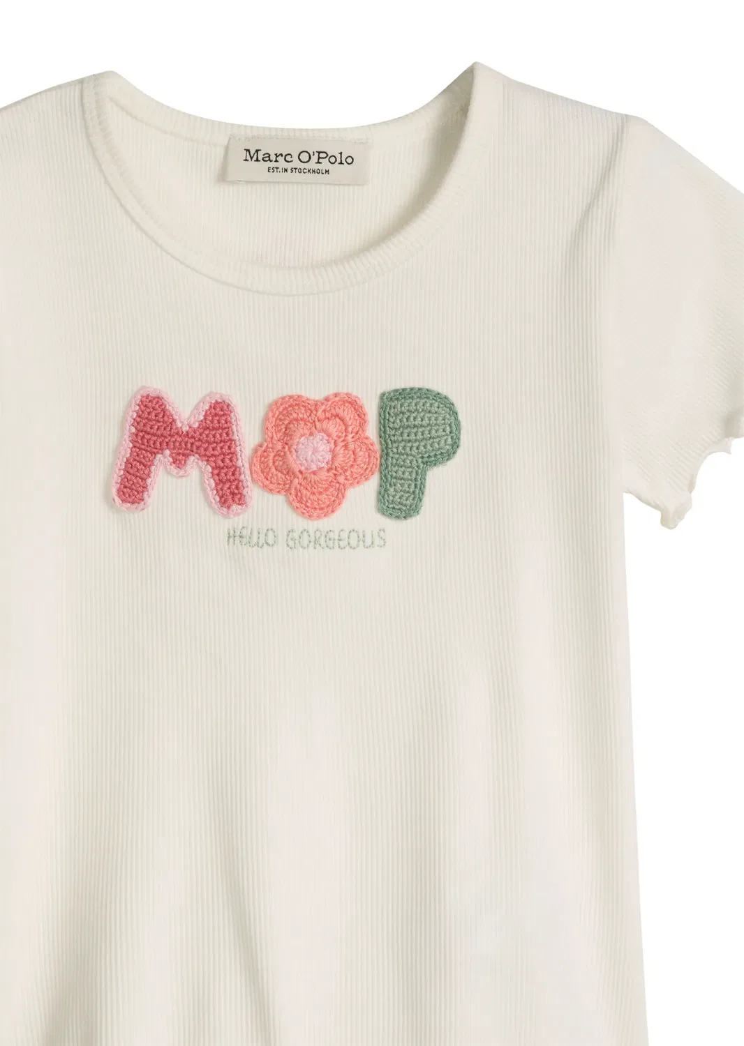 Футболка детская из органического хлопка Marc O'Polo, белый хлопок — фото 3