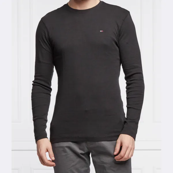 

Лонгслив tjm original в рубчик lon slim fit Tommy Hilfiger, черный