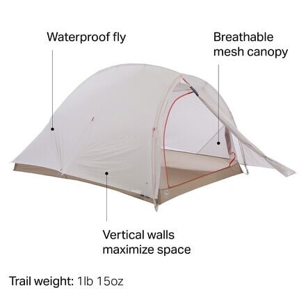 

Палатка Fly Creek HV UL Solution Dye: 2-местная, 3-сезонная Big Agnes, серый
