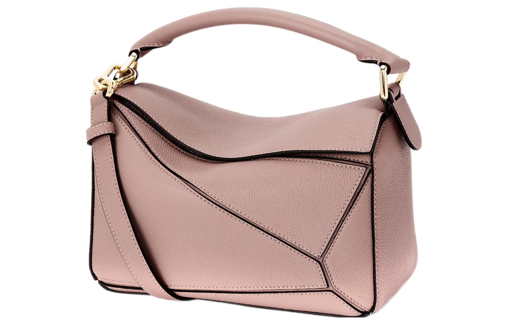 

LOEWE Сумка через плечо Puzzle Soft Grain Calfskin, кроссбоди, маленькая женская сумка, розовая