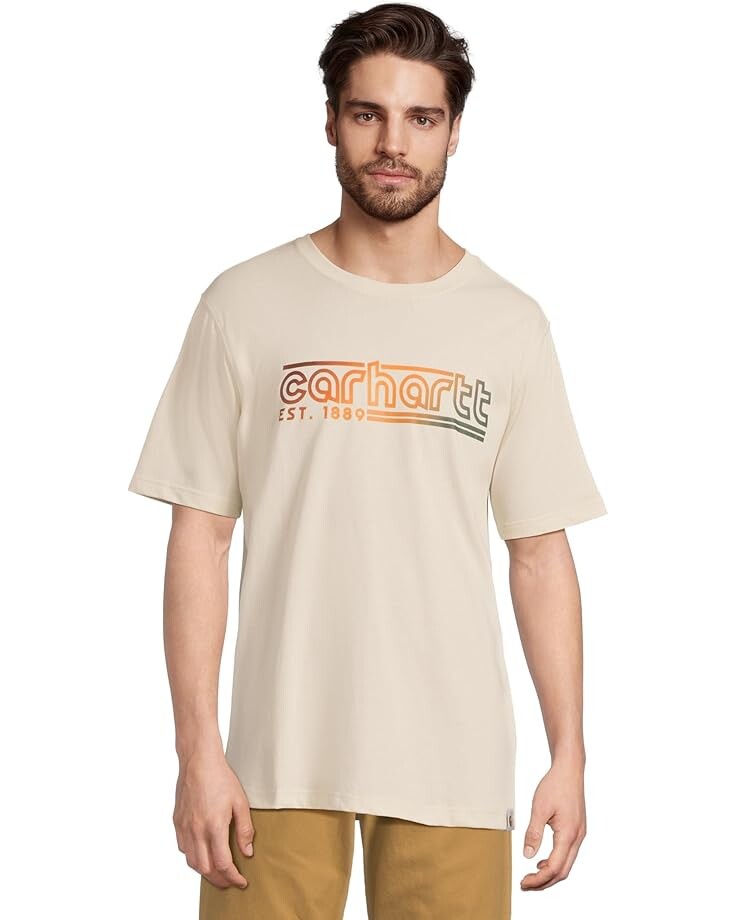 

Толстовка Carhartt Relaxed Fit Lightweight Short-Sleeve Logo Graphic T-Shirt, цвет Oat Milk