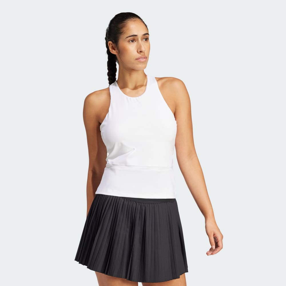 Спортивный топ Adidas Tennis Climacool Mid-Length Y-Tank Top, белый — фото 3