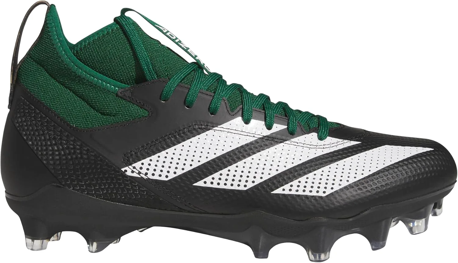 Футбольные бутсы Adidas Adizero Impact для взрослых, унисекс, темно-зеленый/белый/черный — фото 2