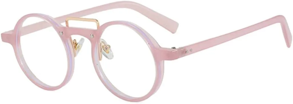 

Маленькие круглые солнцезащитные очки для женщин и мужчин, градиентная защита от УФ-излучения UV400, ретро-стиль, заклепки, панк UATXTAU, Jelly Pink Clear