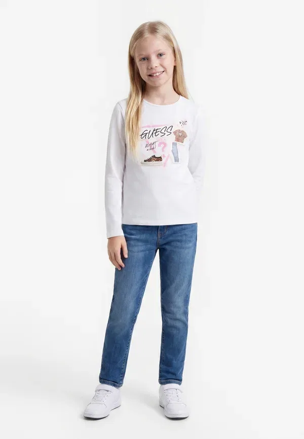 Футболка детская с длинным рукавом Guess, чисто-белый