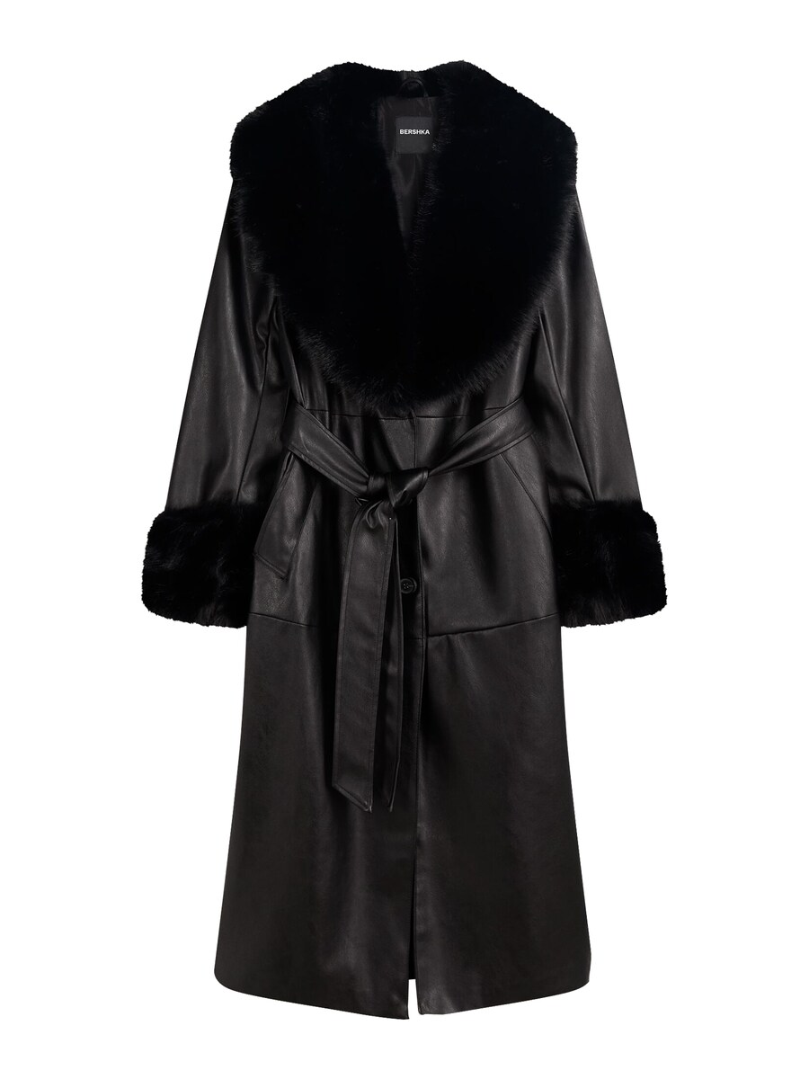 

Демисезонное пальто Bershka, Black