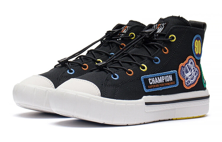 Детские кроссовки для скейтбординга GS High-top черного/синего/желтого/оранжевого цвета Lining Young — фото 3