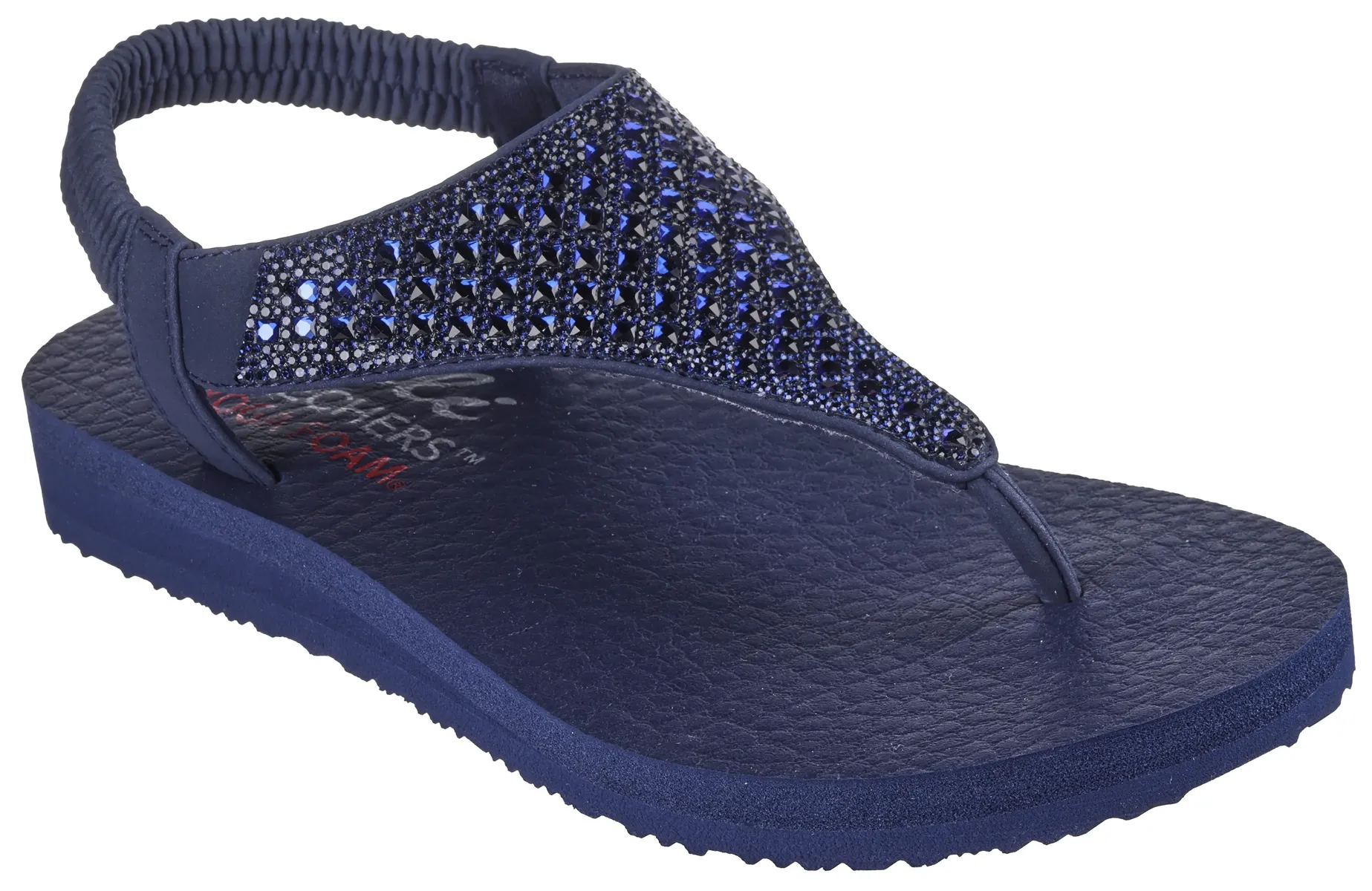 Сандалии Skechers "MEDITION-ROCKSTAR", летняя обувь, сандалии, босоножки с ремешками, со стразами, цвет морской волны