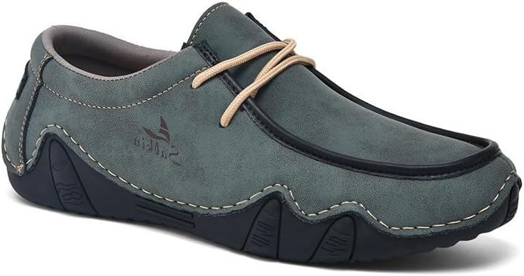 

Мужские лоферы Salkin из натуральной кожи - винтажные ручной работы, удобные туфли для повседневной и офисной одежды, Комфортный, легкий дизайн, как у кроссовок Huayorong, зеленый