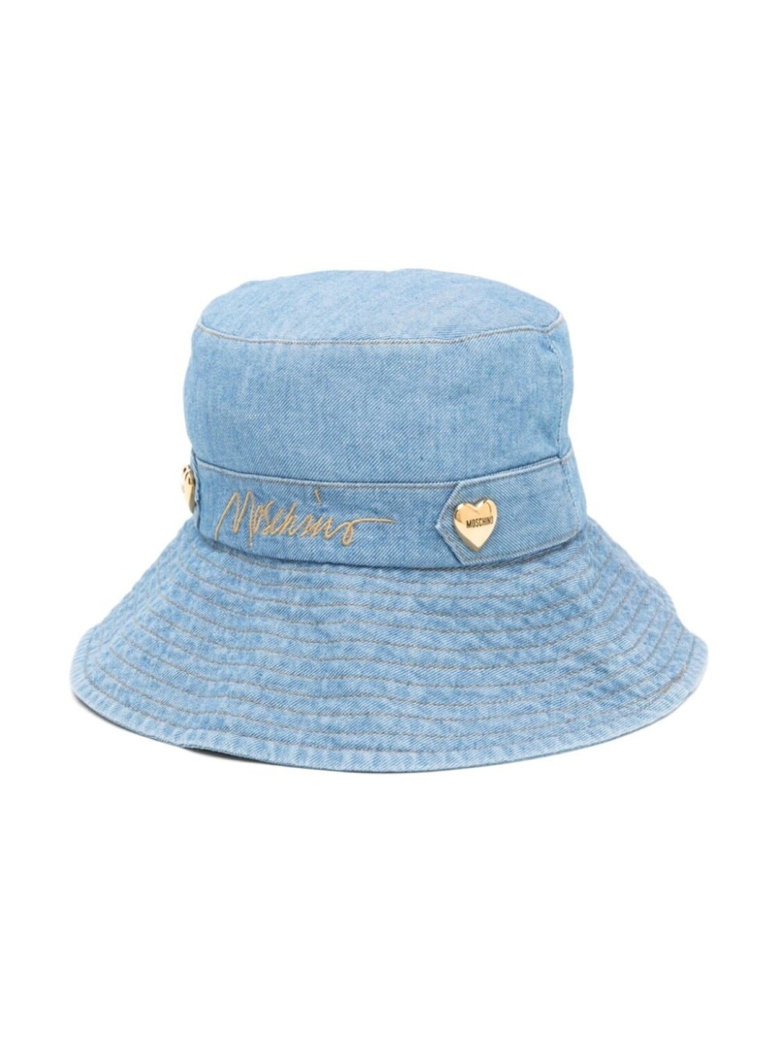 

Moschino Kids панама с вышитым логотипом, синий