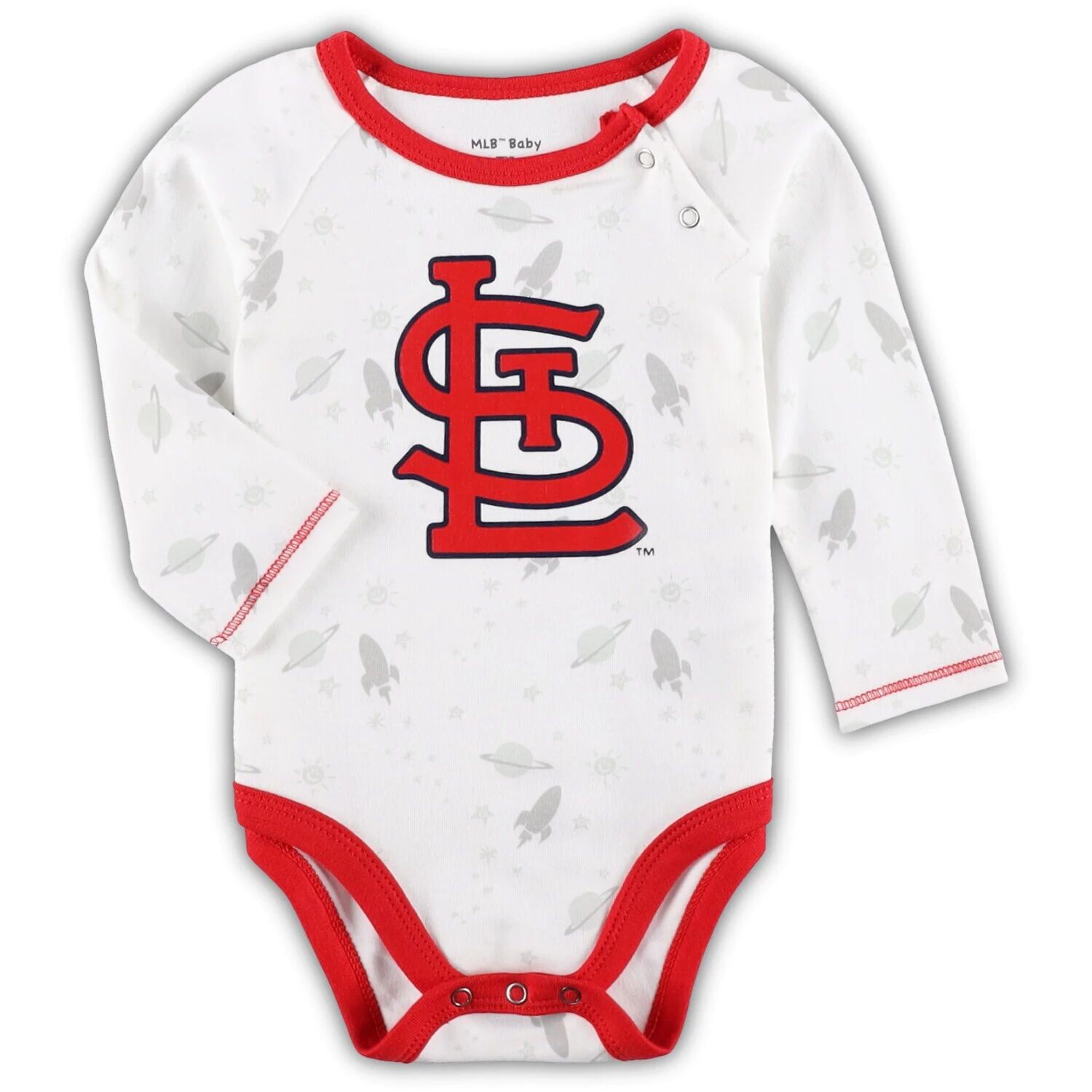 Красный/белый комплект для новорожденных и младенцев St. Louis Cardinals Dream Team, боди, шапка и штаны на ножках Outerstuff — фото 2