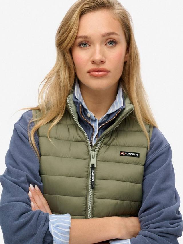Жилет с подкладкой fuji lite Superdry, цвет Dusty Olive Green — фото 4