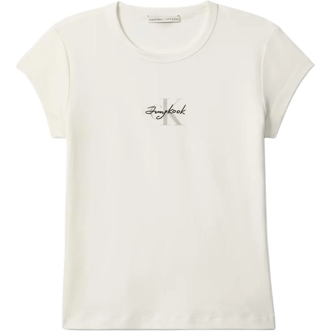 Футболка с круглым вырезом Calvin Klein Ivory White