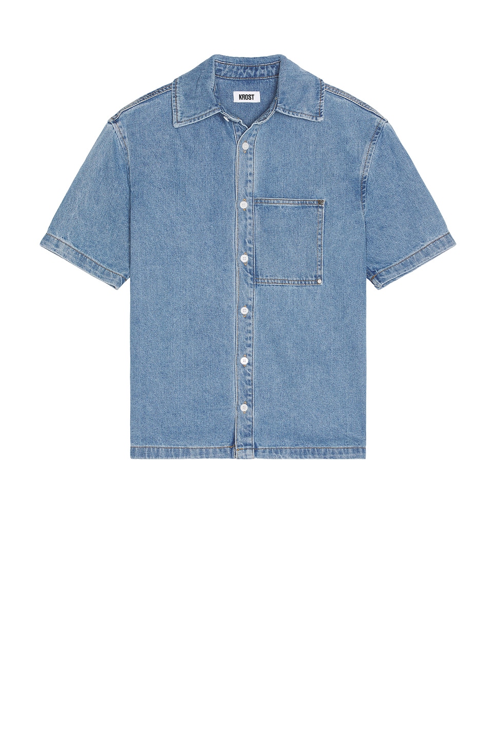 

Рубашка из денима с коротким рукавом Mariner Krost, medium wash