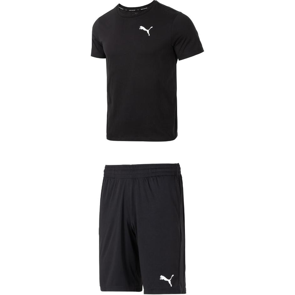 

Повседневный спортивный мужской спортивный костюм черный Puma, черный