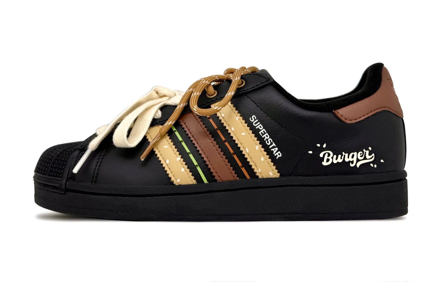 Кроссовки для скейтбординга Superstar 2 Delicious Crab Roe Burger, устойчивые к истиранию, низкие Adidas Originals, черный
