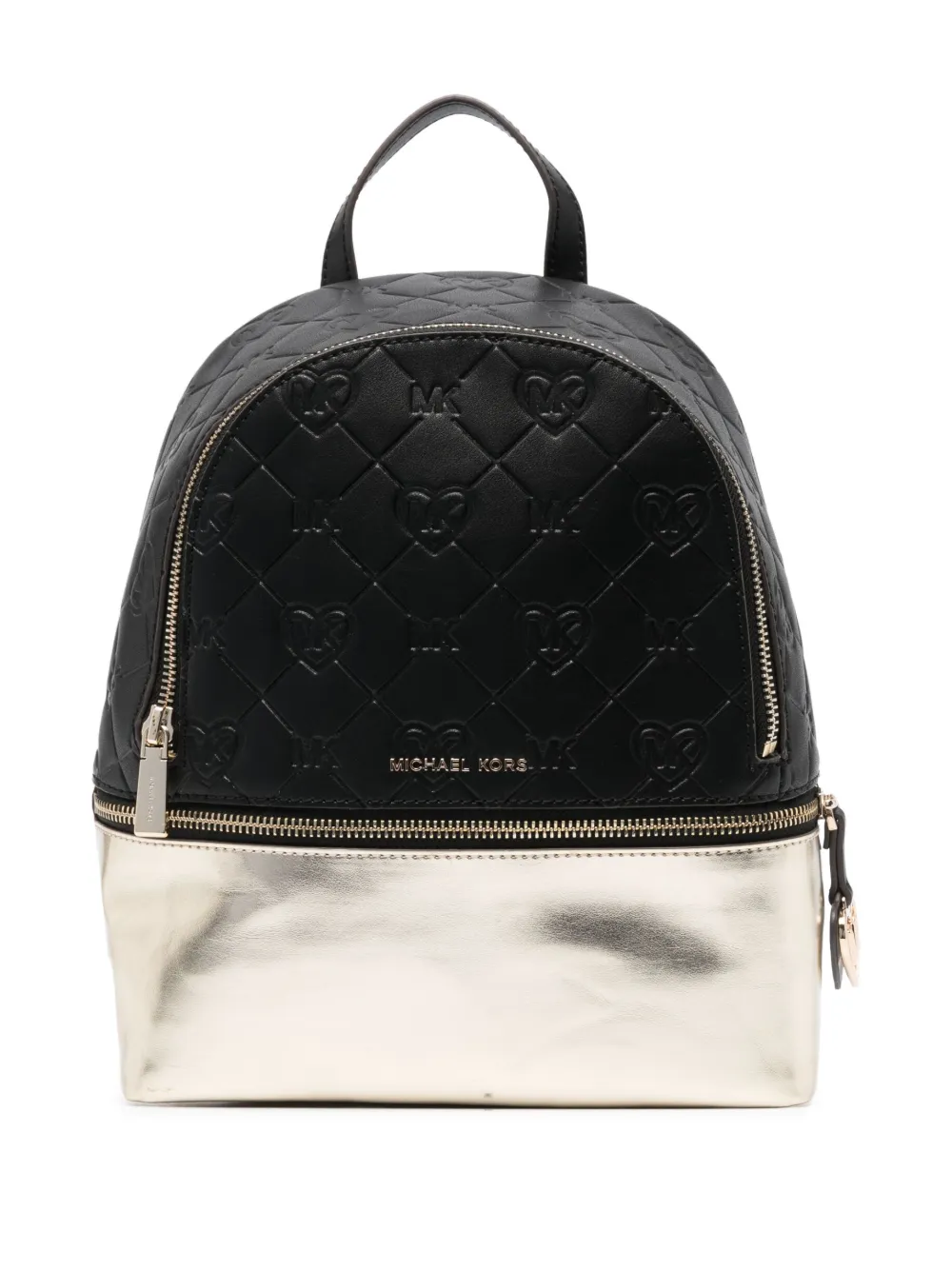 

Стеганый рюкзак с эффектом металлик Michael Kors Kids, черный