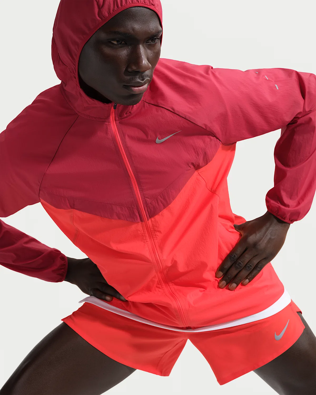 Мужская ветровка Nike Stride Repel UV для бега, Team Crimson/Light Crimson — фото 3