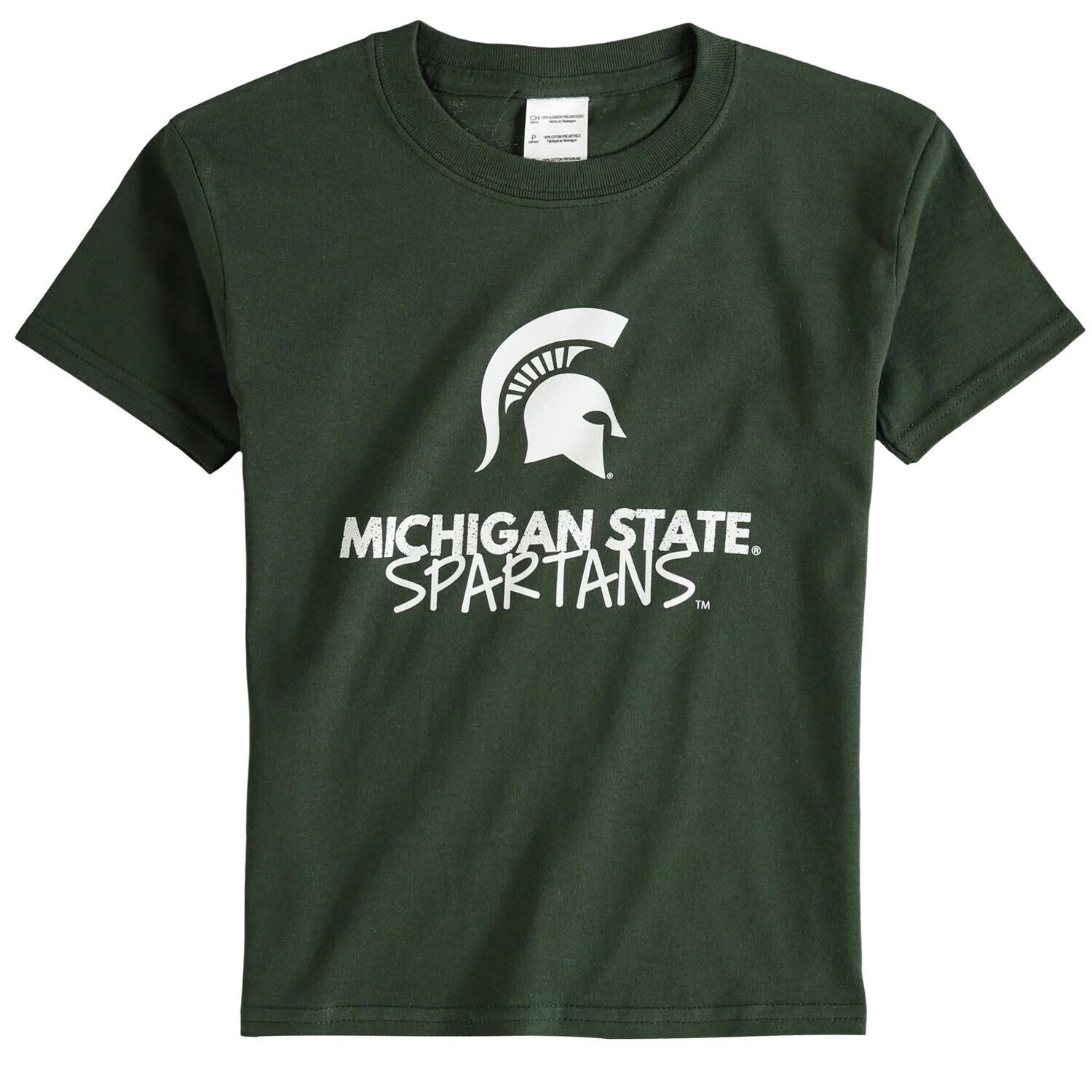Зеленая футболка с круглым вырезом Youth Michigan State Spartans Unbranded