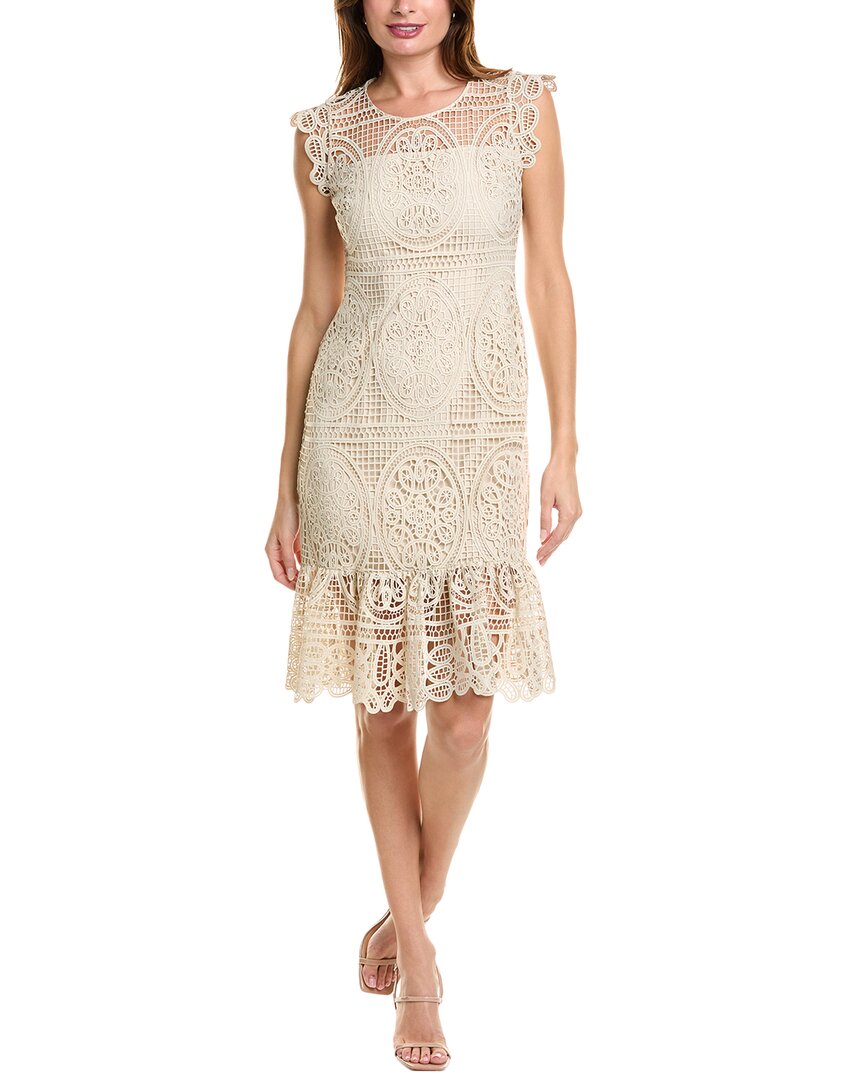 

Платье Elie Tahari Mosaic Lace, бежевый