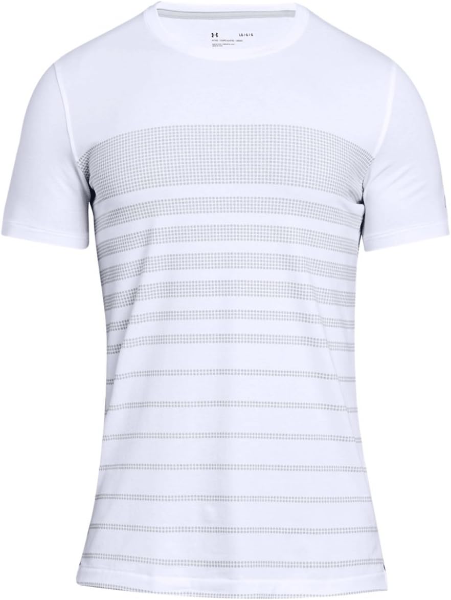 

Мужская спортивная футболка в полоску Under Armour, White (100)/Overcast Gray