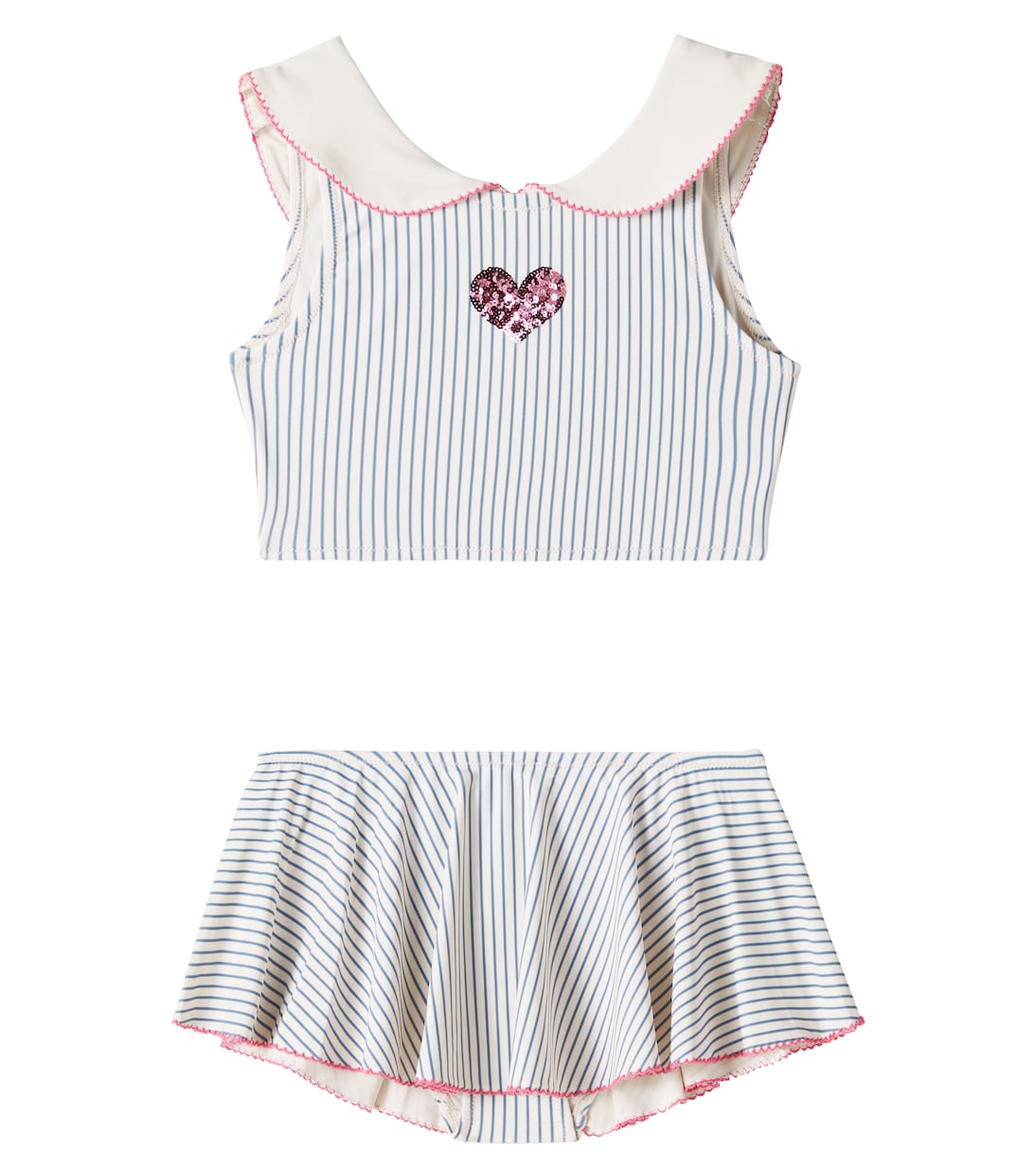 

Двухсоставный купальник Gina с полосками и декоративными элементами Konges Sløjd, Blue Stripe