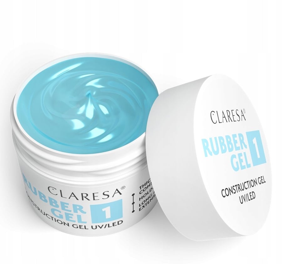 

Claresa Rubber Gel 1 Густой гель для наращивания ногтей Прозрачный 45 г Puderek