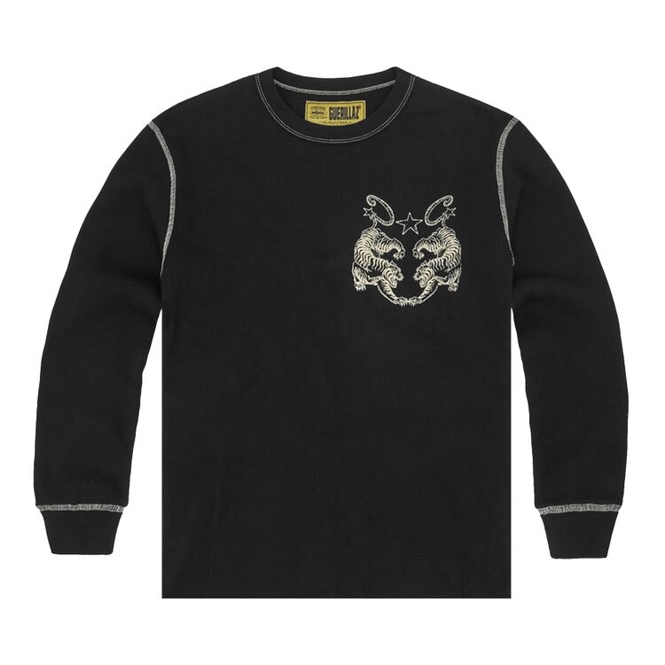 

Лонгслив Corteiz Tiger Contrast Waffle 'Black', черный