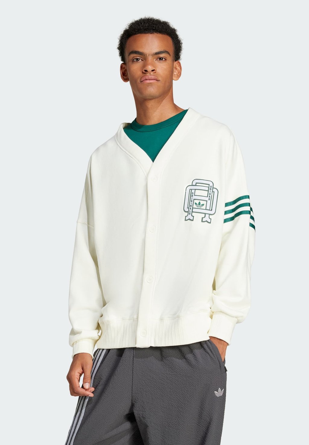

Толстовка на молнии Adidas Originals, кремовый