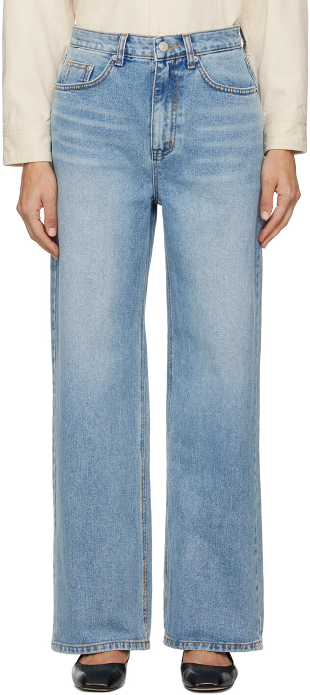

Синие широкие джинсы Dunst, цвет Light blue
