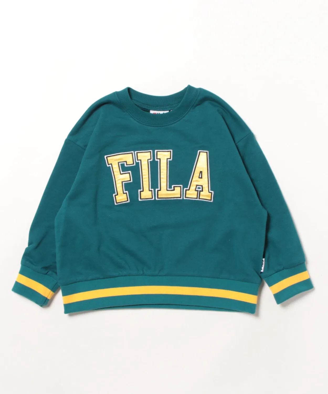 Детская толстовка FILA с логотипом, сине-зеленая