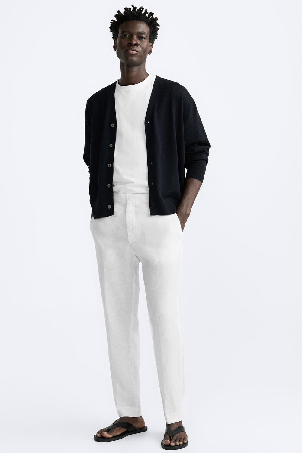 

Сандалии с ремешками ZARA, черный