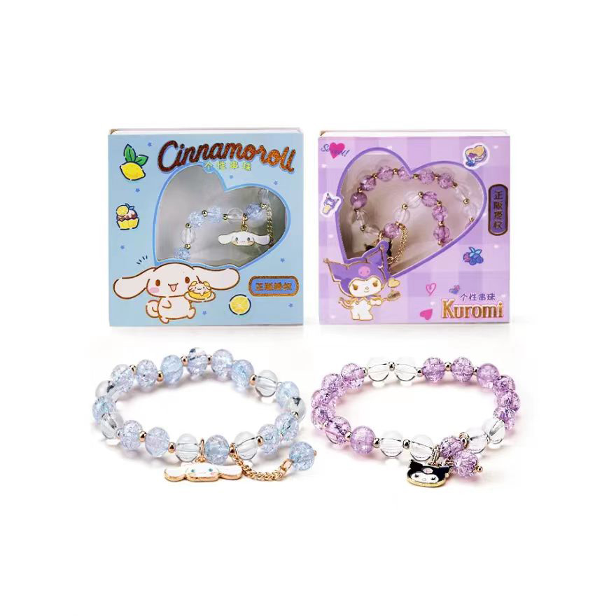 

FIRST PARTY Браслет с бусинами-тарелками Sanrio My Melody, Kuromi, Pompompurin, Cinnamoroll
