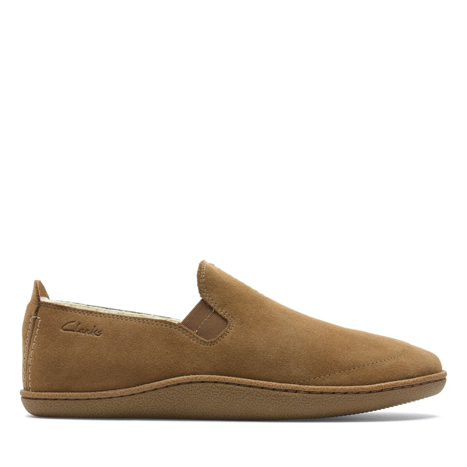 Тапочки Home Mocc на синтетическом меху Clarks, коричневый