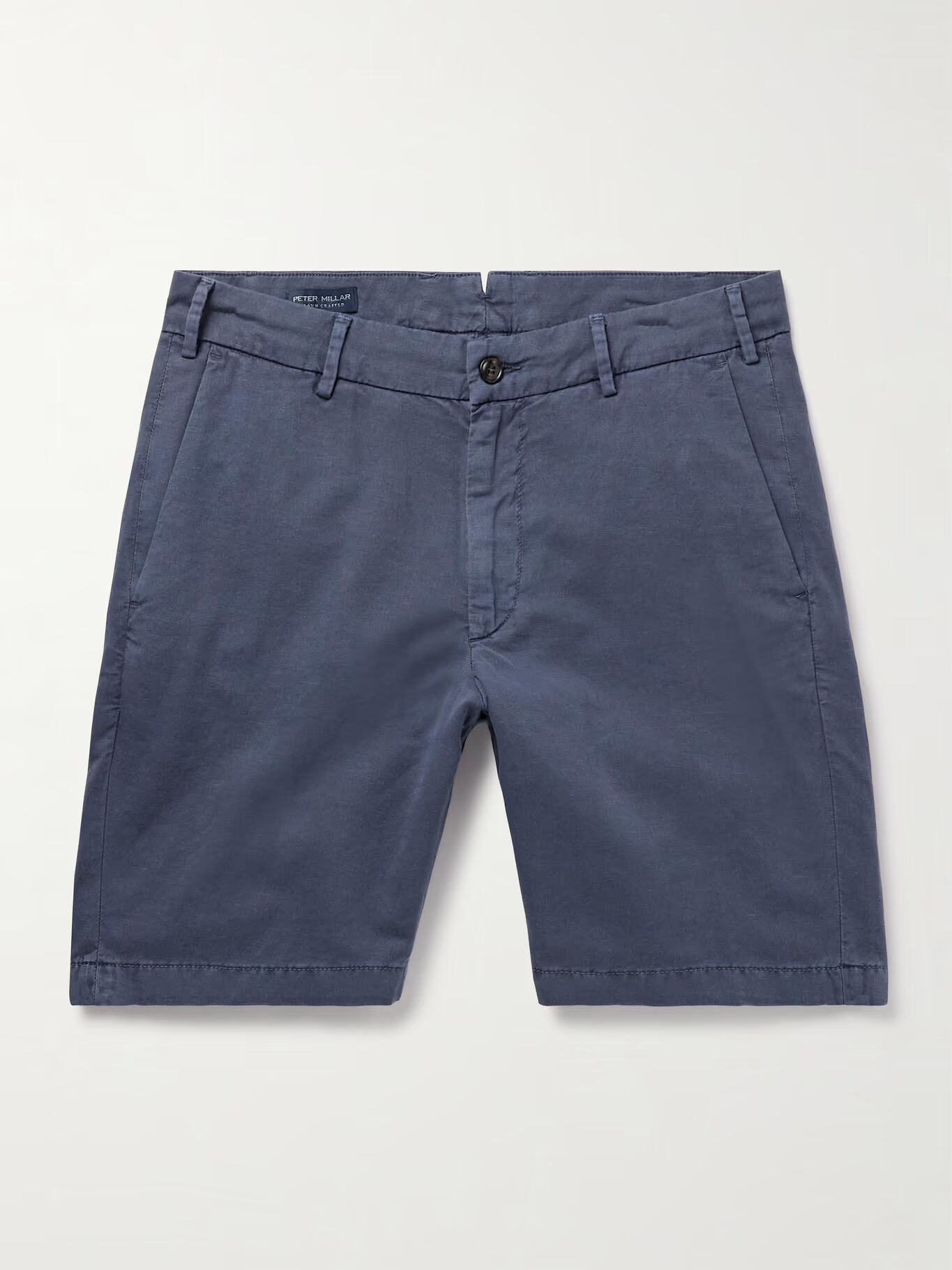 

Шорты Somerset Slim-Fit из хлопчатобумажной смесовой саржи PETER MILLAR, темно-синий
