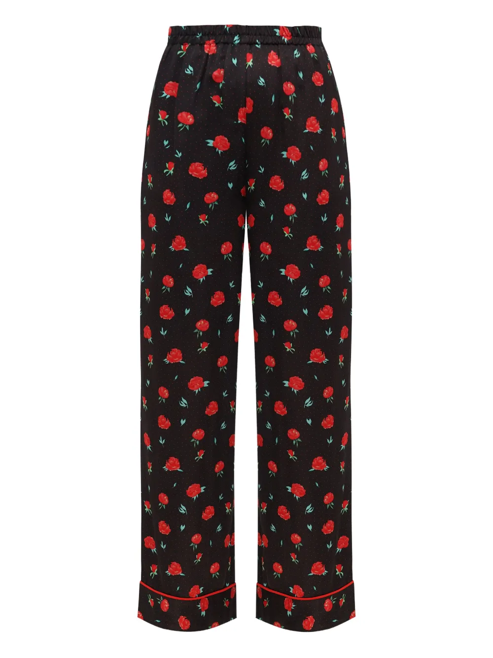 

Широкие брюки Pastelle с принтом "Маки" Sleeper, черный